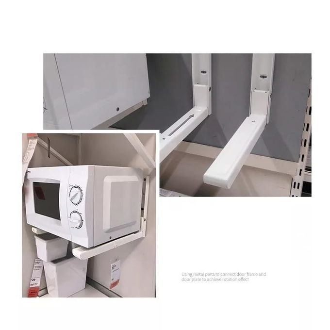 Support pour micro-ondes pliable avec bras extensibles Charge maximale 40 kg - الصورة 5