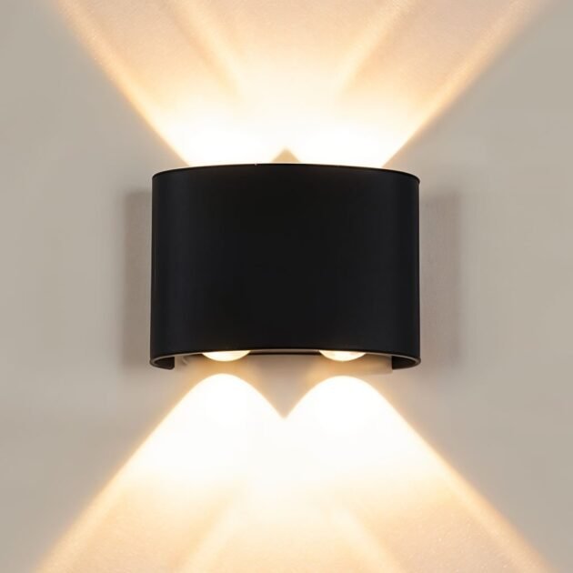 Applique Murale LED 4W D’Éclairage Extérieur 2 Lampes en PP