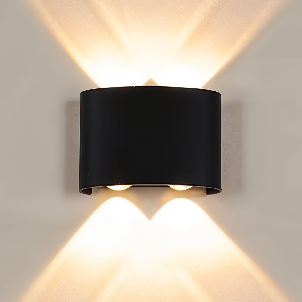 Applique Murale LED 4W D’Éclairage Extérieur 2 Lampes en PP