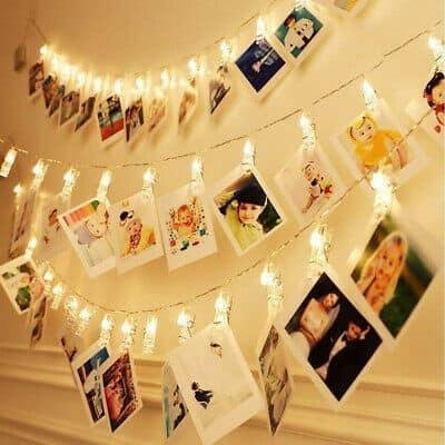Clips lumineux pour accrocher des photos décoration intérieure - الصورة 3