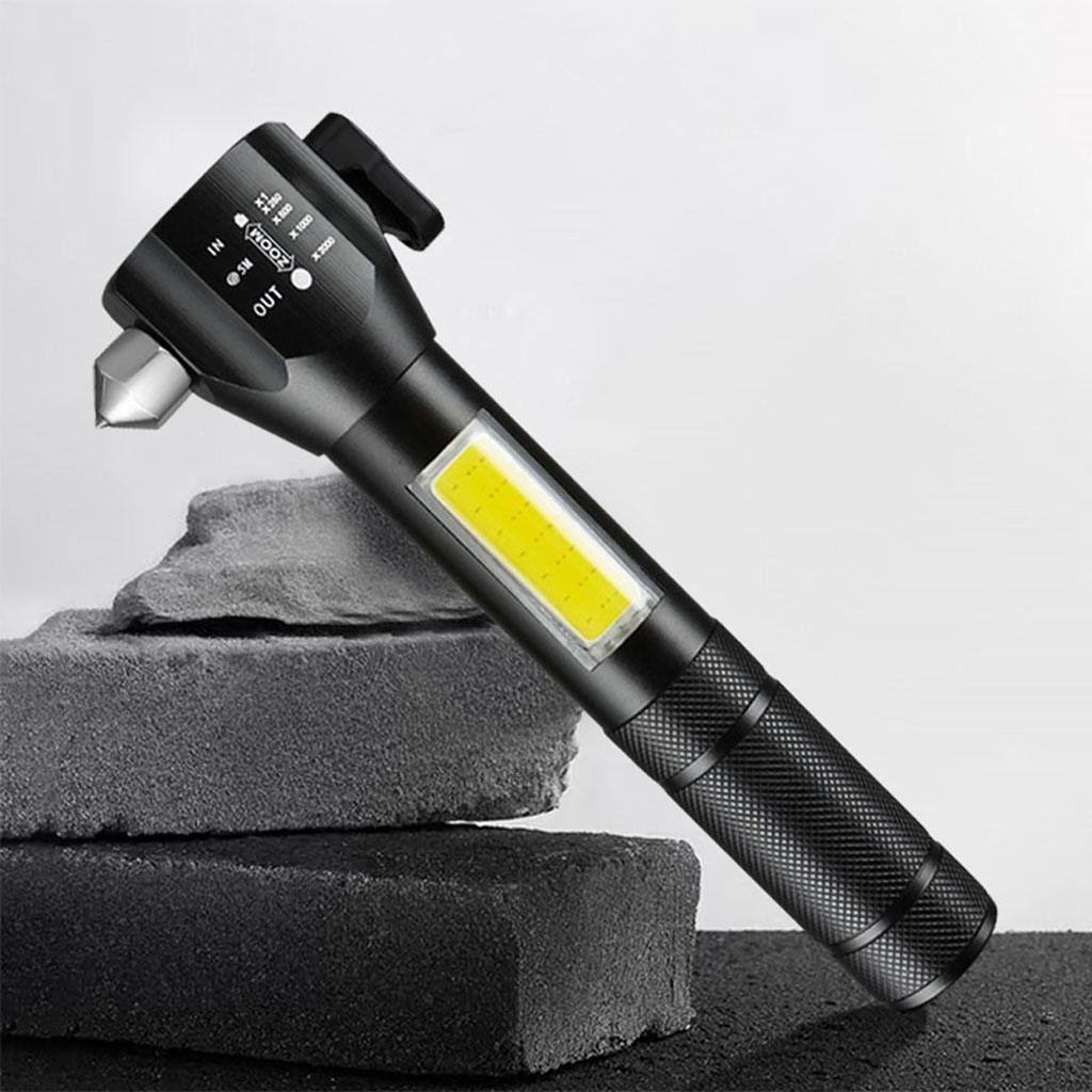 Lampe de poche rechargeable à LED avec brise vitre intégré - 300 Lumens - الصورة 5