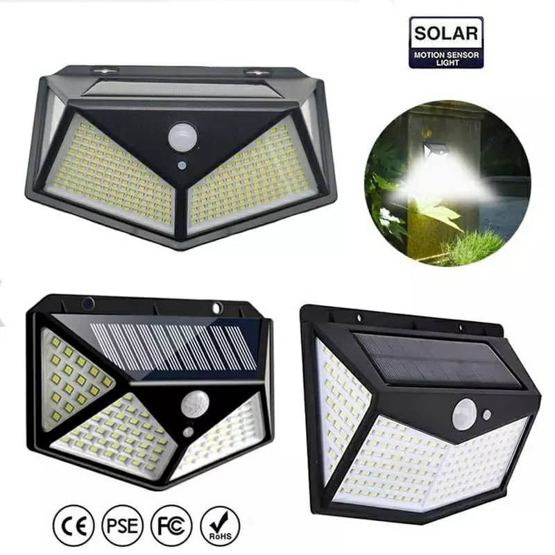 Lampe solaire d'extérieur à 158 LED avec détecteur de mouvement imperméable 3 modes d'éclairage idéal pour un jardin - الصورة 5