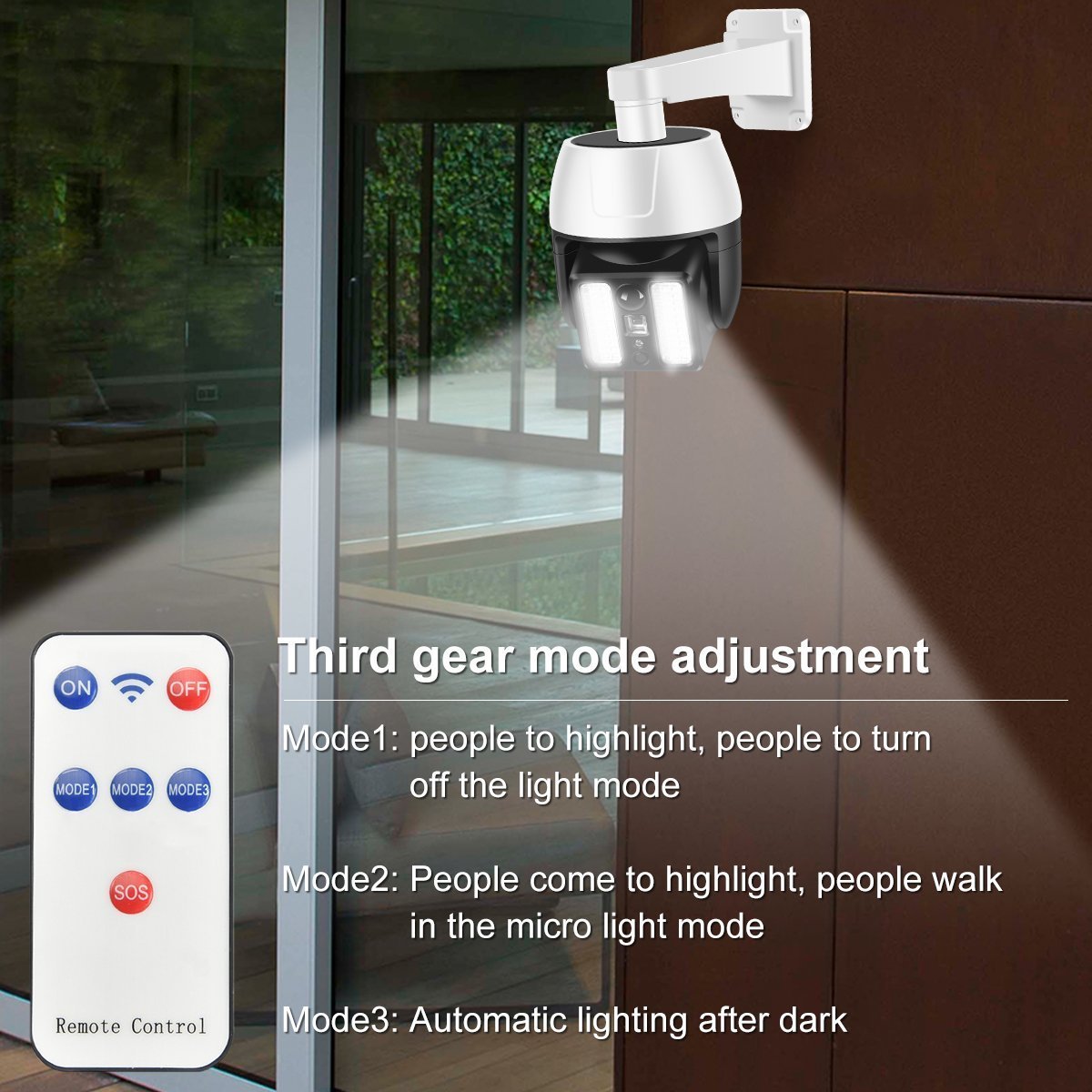 Lampes Solaires d'Extérieur avec Détecteur de Mouvement Forme De Caméra v4 - الصورة 2