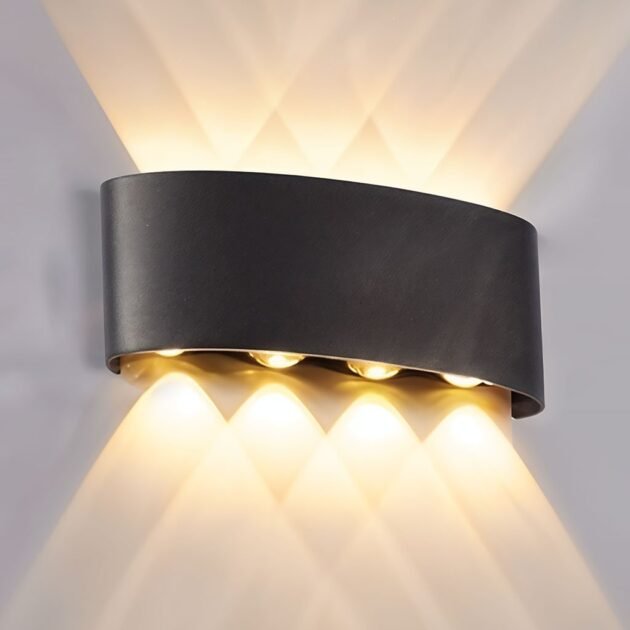 Applique Murale LED 8W D’Éclairage Extérieur 4 Lampes en PP
