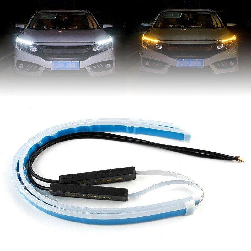Feux de Jour LED Et Clignotant 2Pcs Pour Phares de Voiture 60cm - الصورة 7