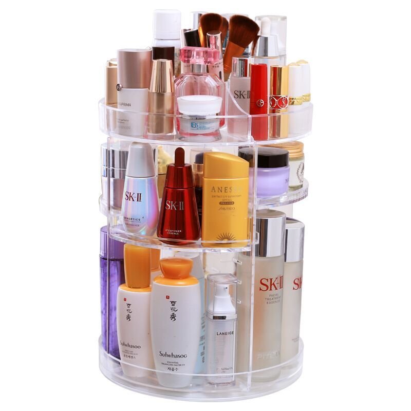 Organisateur de maquillage rotatif à 360 ° en Crystal acrylique - الصورة 4