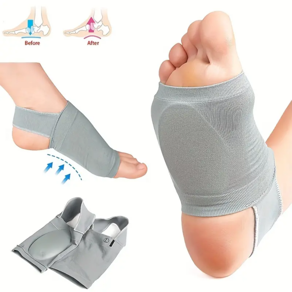 Paire Semelles de pied Soutien de la voûte plantaire en silicone pour fasciite plantaire orthopédique - الصورة 4