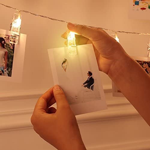 Clips lumineux pour accrocher des photos décoration intérieure - الصورة 4