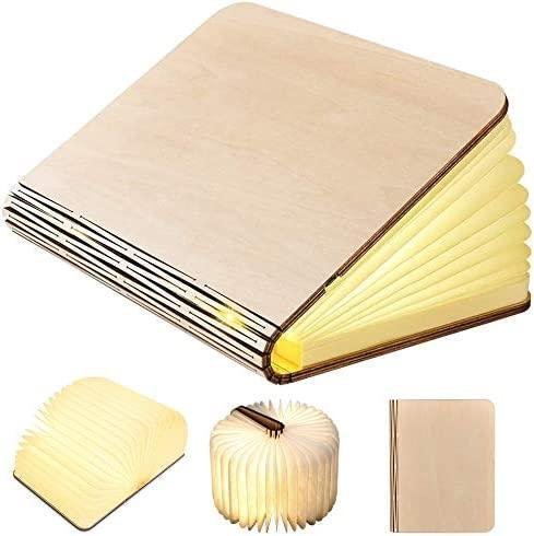 Livre lumineux LED pliable en bois 5 Modes d'éclairage rechargeable - الصورة 4