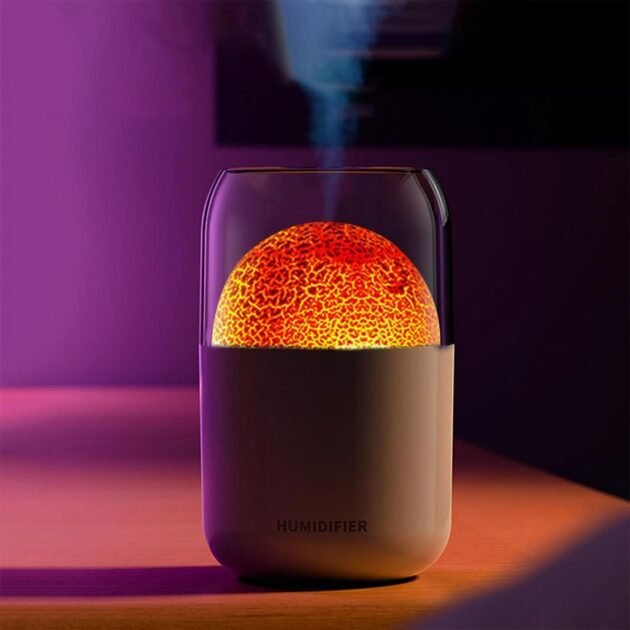 Diffuseur d’arômes Effet Volcan Lumineux 300ML