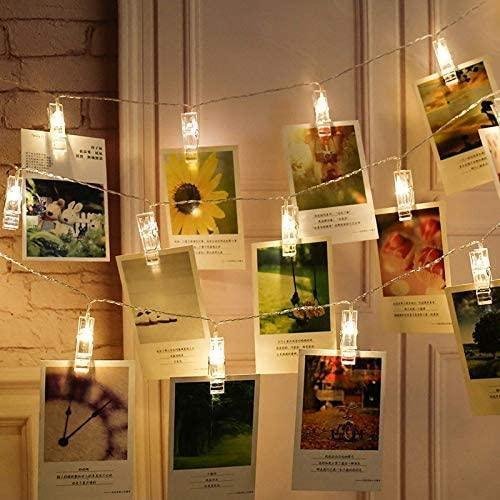 Clips lumineux pour accrocher des photos décoration intérieure - الصورة 2