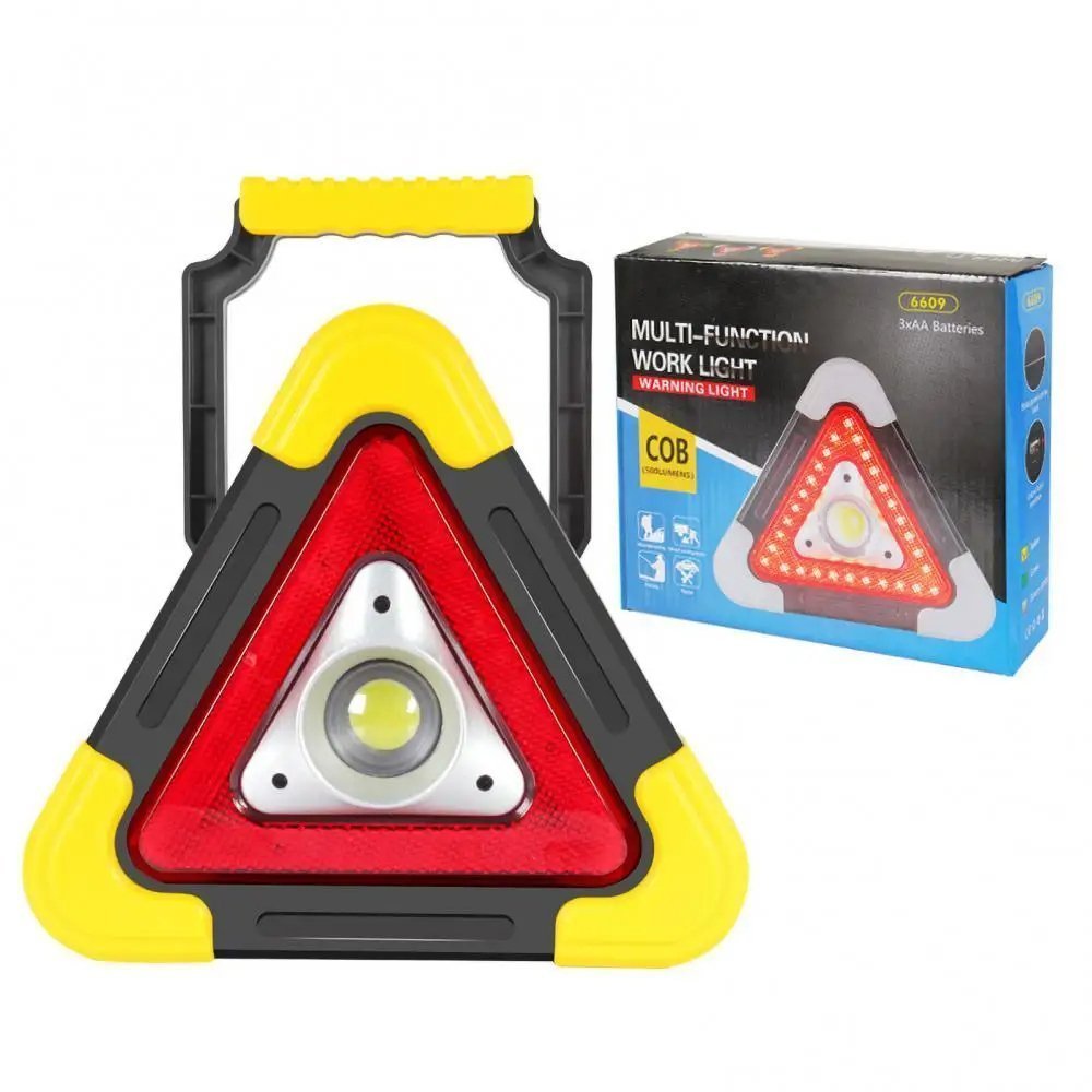 Triangle D'alerte Torche LED 10W Multifonctionnelle Chargé Avec L'énergie Solaire HB-6609 - الصورة 4