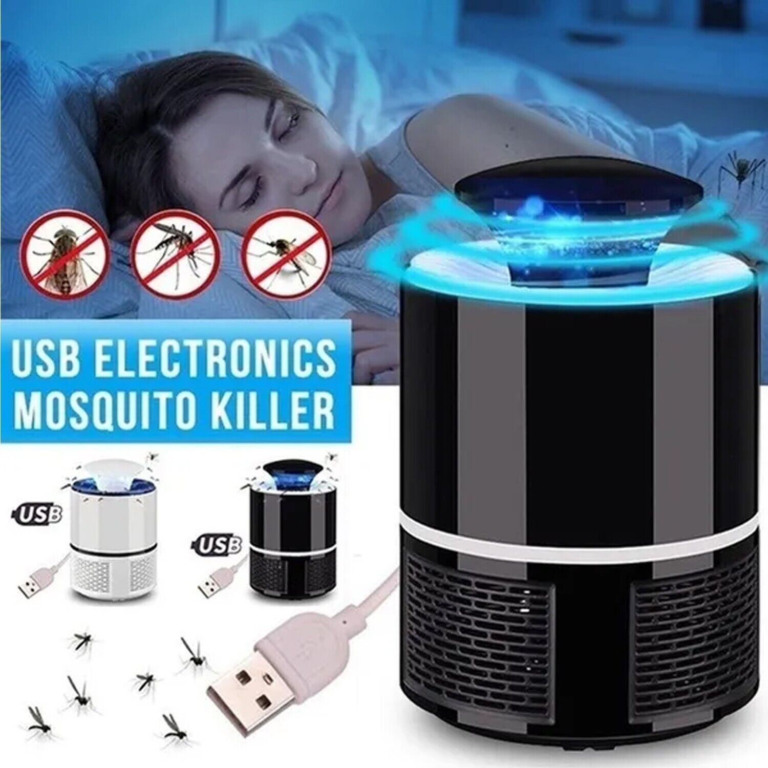 Appareil Anti-Moustique USB 5W Avec Lampe LED Écologique