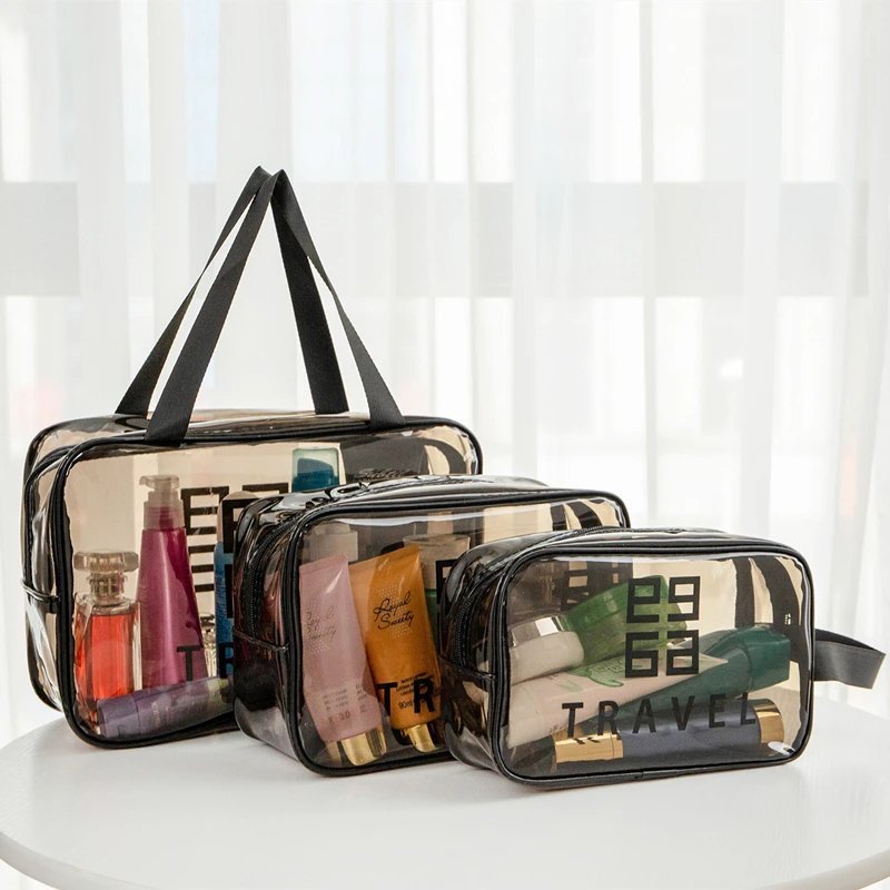 Pack 3 Pcs Sacs de toillete trousse à cosmétiques, trousse de maquillage, trousse de toilette étanche V2 - الصورة 5