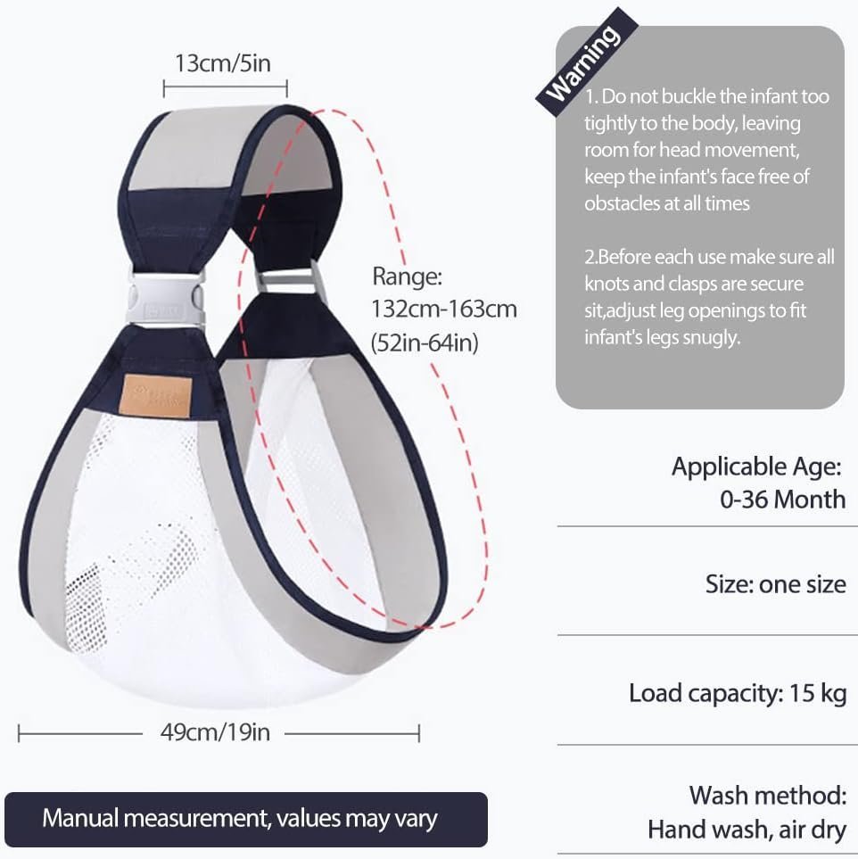 Écharpe à double usage pour nouveau-né 0-36M en tissu maillé - الصورة 3