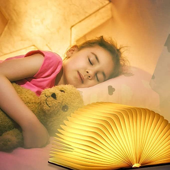 Livre lumineux LED pliable en bois 5 Modes d'éclairage rechargeable - الصورة 3