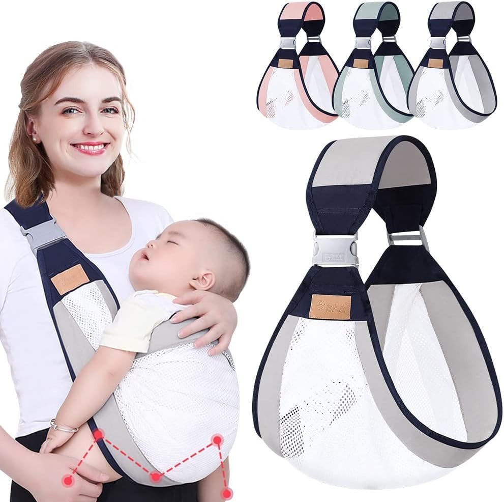 Écharpe à double usage pour nouveau-né 0-36M en tissu maillé - الصورة 2