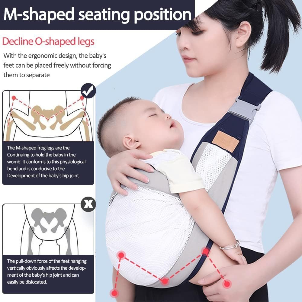 Écharpe à double usage pour nouveau-né 0-36M en tissu maillé - الصورة 5