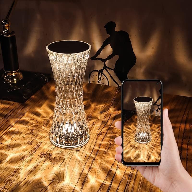 lampe de table en cristal sans fil Tactile Rgb pour chambre - الصورة 2
