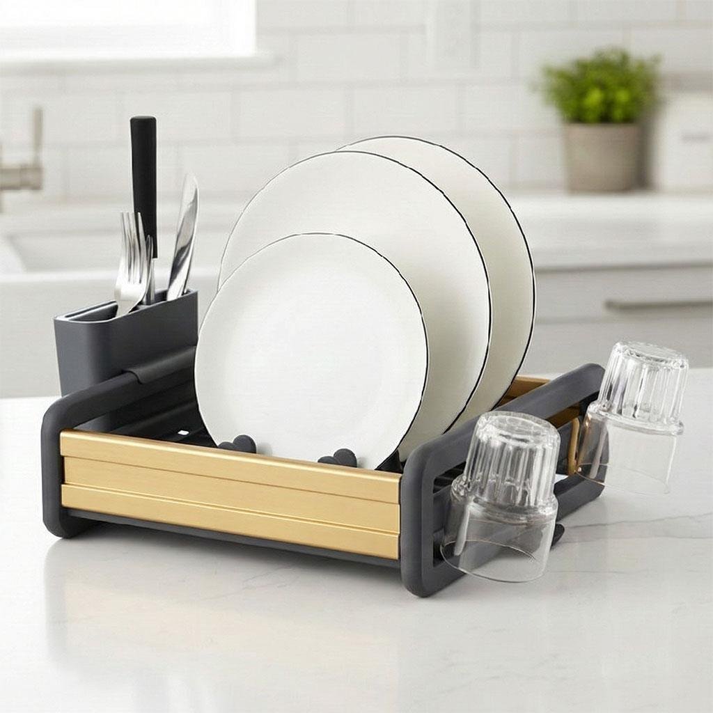 Egouttoir à Vaisselle Extensible en Aluminium Durable 62118 – مجفف أواني في المطبخ - الصورة 4