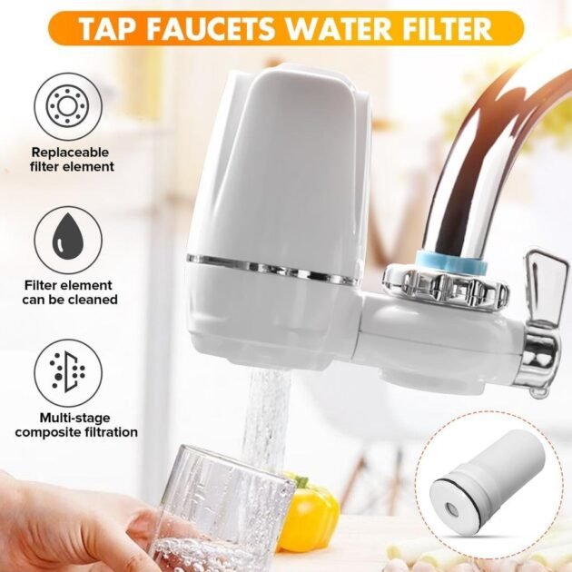 Robinet Filtre à eau cuisine, pour l'élimination de la rouille et des bactéries Le Chlore Et Les Matières Organiques