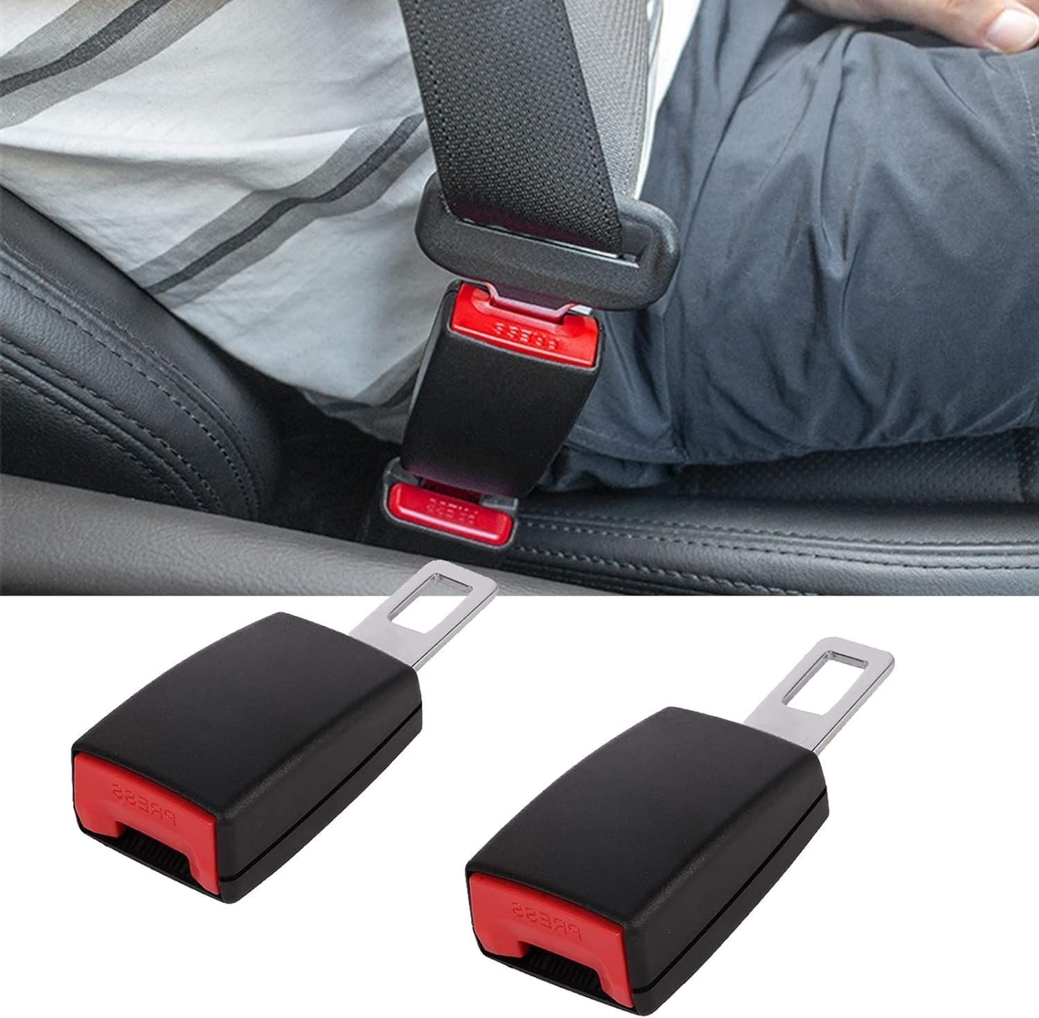 2Pcs Rallonge de ceinture de sécurité de voiture anti-Bip - الصورة 4