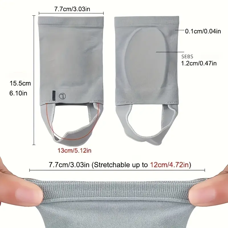 Paire Semelles de pied Soutien de la voûte plantaire en silicone pour fasciite plantaire orthopédique - الصورة 3