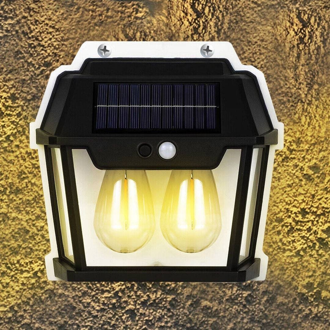 Applique murale solaire étanche pour petite maison, fil Rett à induction, lumière chaude, cour, villa, jardin, extérieur - الصورة 6