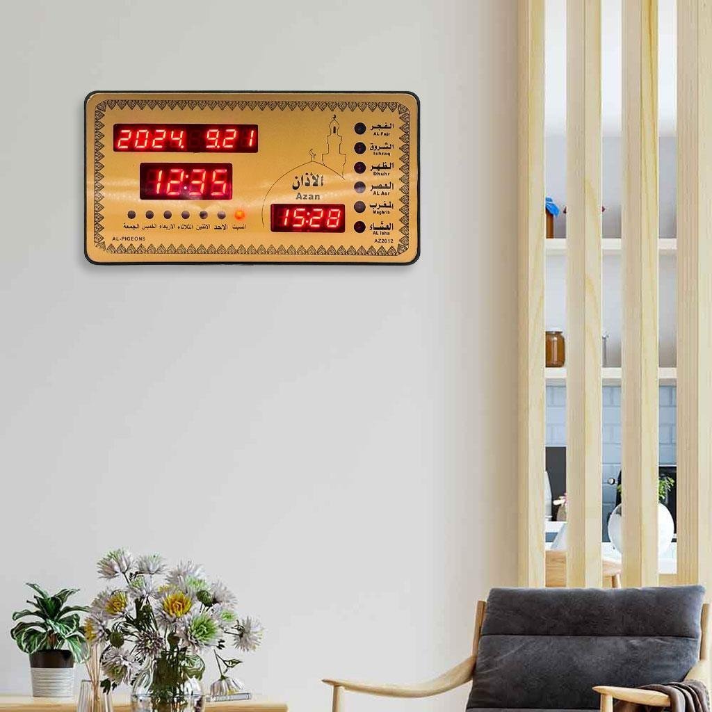 Horloge Islamic Digitale LED avec Heures de Prière AZ2012 – ساعة رقمية إلكترونية لمواقيت الصلاة - الصورة 6