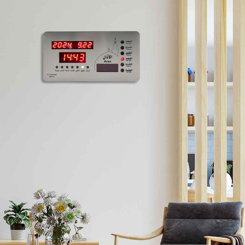 Horloge Islamic Digitale LED avec Heures de Prière AZ2012 – ساعة رقمية إلكترونية لمواقيت الصلاة - الصورة 7