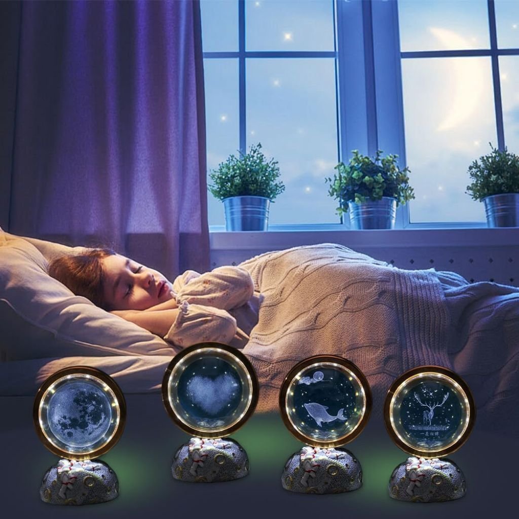Lampe Astronut 3D Cristal – مصباح كروي ثلاثي الأبعاد للفضائي - الصورة 5