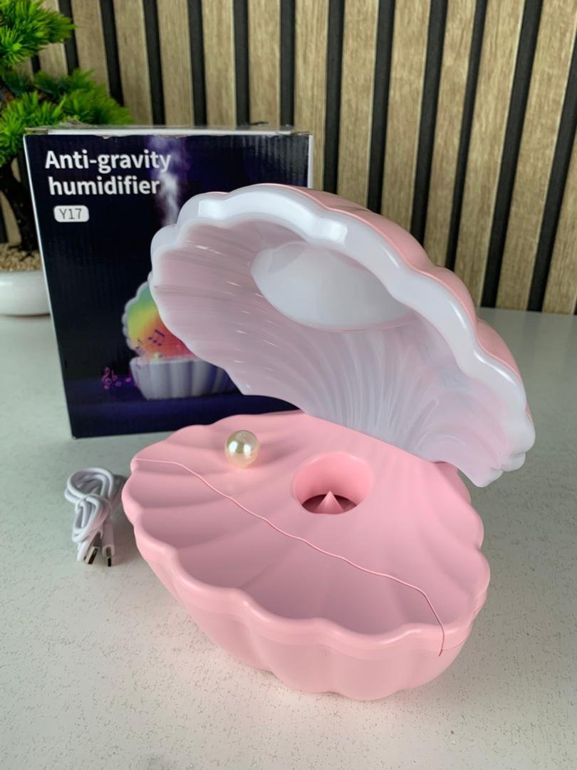 Humidificateur d’air et Haut Parleur BT avec lumière d’ambiance antigravité 550ml – مكبر صوت ومعطر جو على شكل محار البحر - الصورة 3