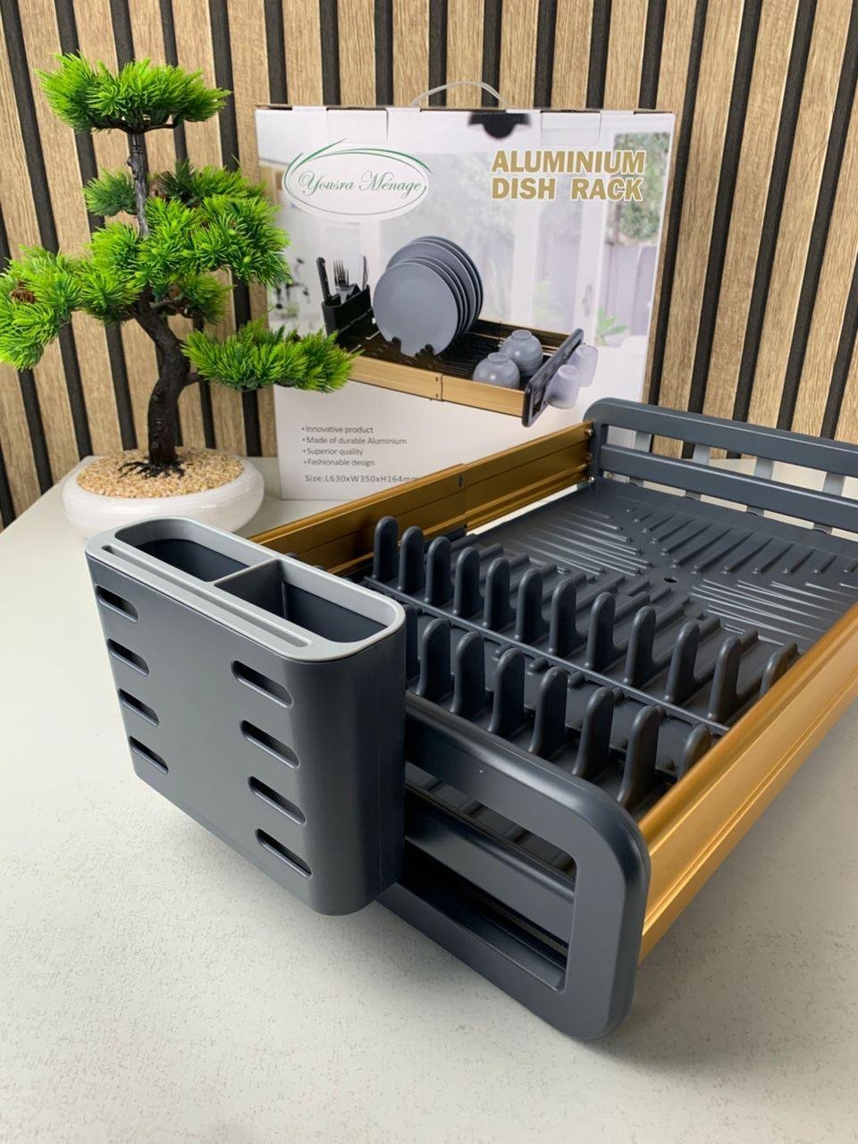 Egouttoir à Vaisselle Extensible en Aluminium Durable 62118 – مجفف أواني في المطبخ - الصورة 2