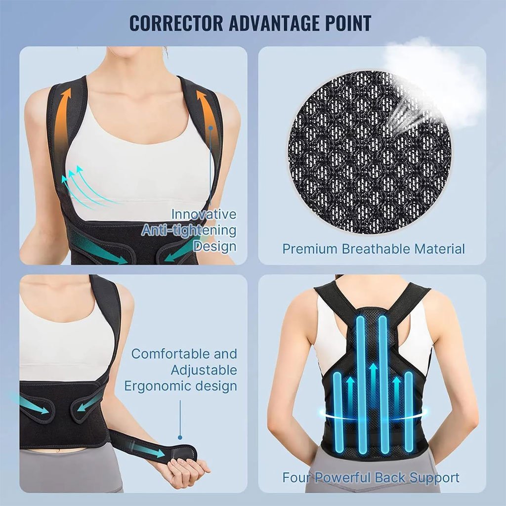 Support Dorsal Respirant et Réglable pour la Correction de la Posture – حزام شد الظهر - الصورة 5