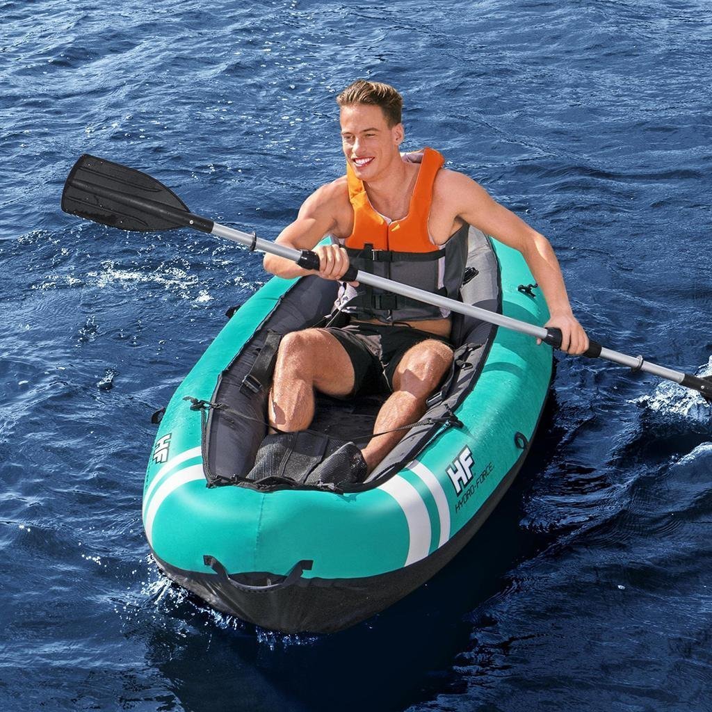 Hydro-Force Kayak Ventura Canoë Pompe+Rame Et Siège 130kg Bestway-65118 - الصورة 3