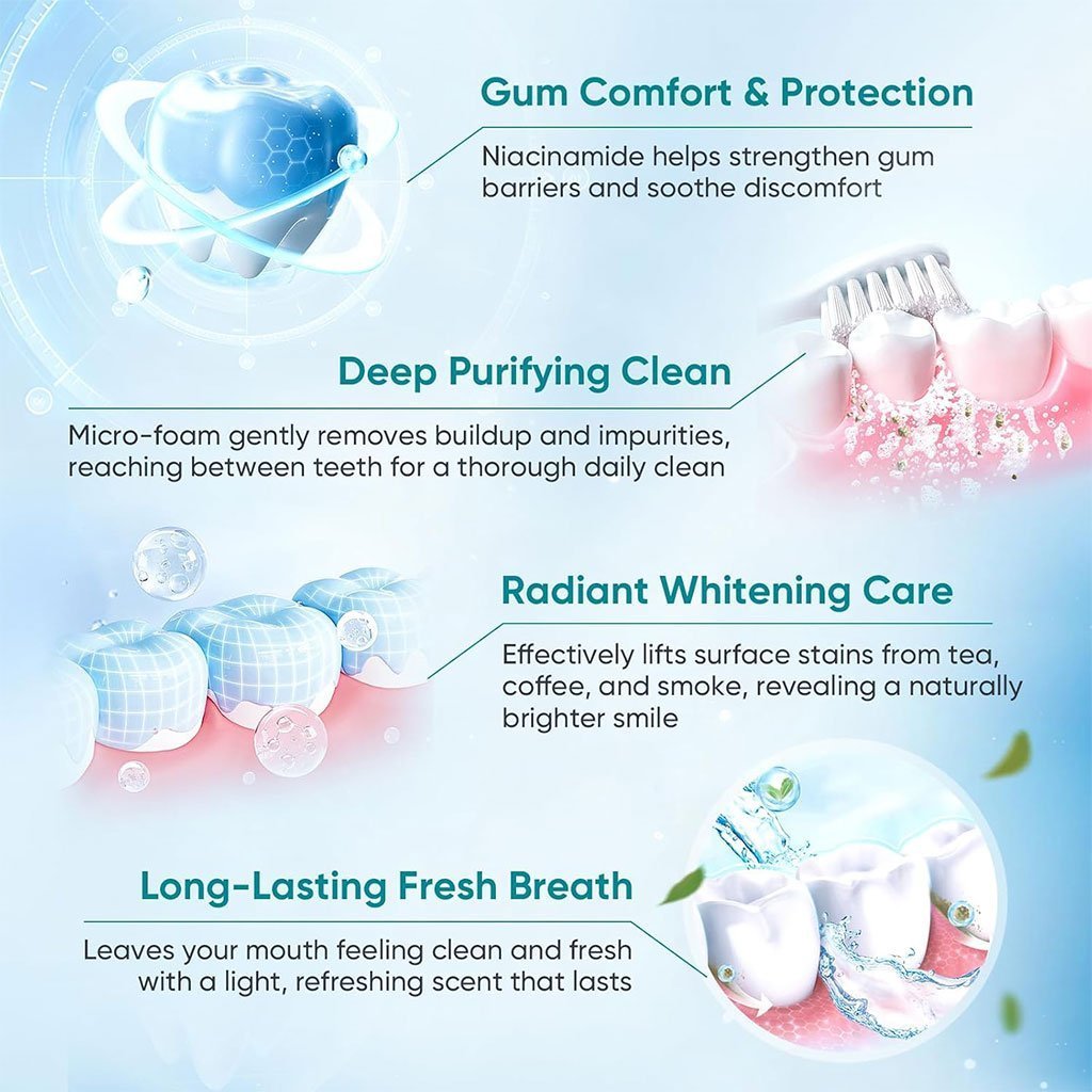 Dentifrice blanchissant à la niacinamide BodyAccel – معجون تبييض الأسنان - الصورة 7