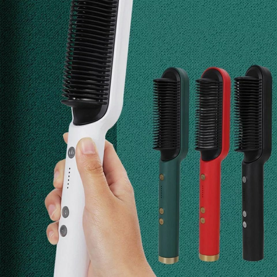 Brosse à cheveux chauffante en céramique 6 niveaux de chaleur 360° – Lisseur HQT-909B - الصورة 4