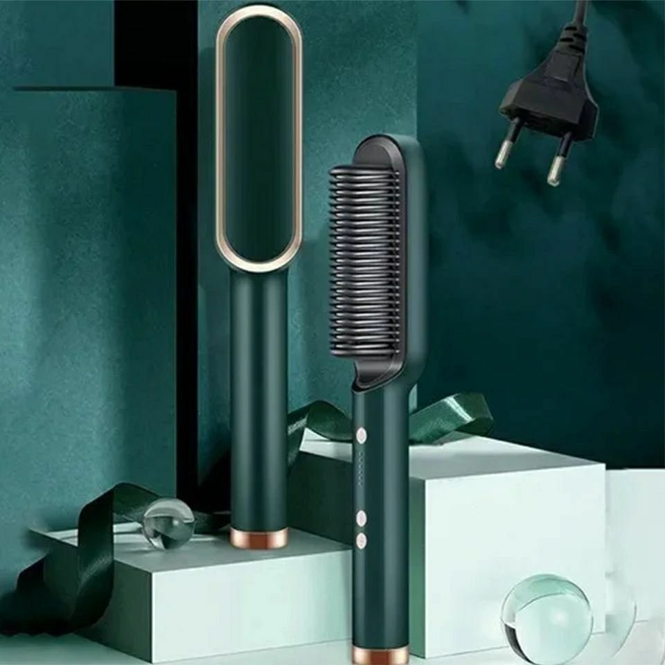 Brosse à cheveux chauffante en céramique 6 niveaux de chaleur 360° – Lisseur HQT-909B - الصورة 3