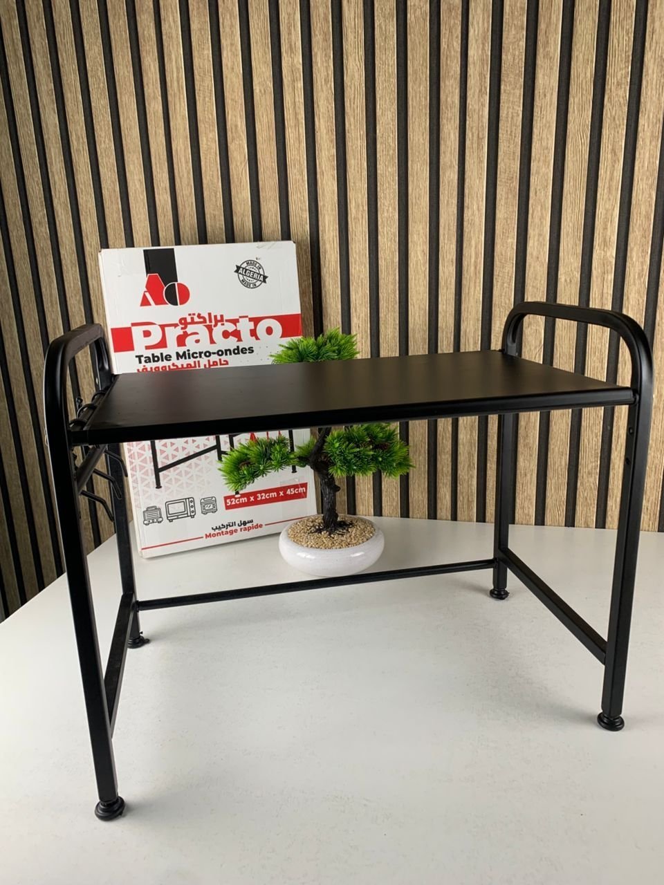 Support pour four à micro-ondes et étagère de rangement 2 étages – منظم أغراض وحامل ميكروويف - الصورة 4