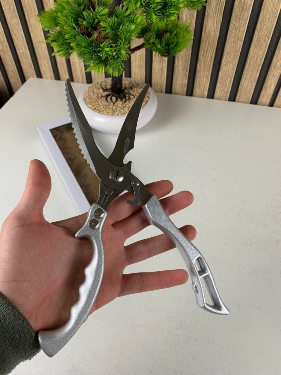 Ciseaux de cuisine en acier inoxydable avec manche en aluminium – مقص تقطيع اللحوم - الصورة 4