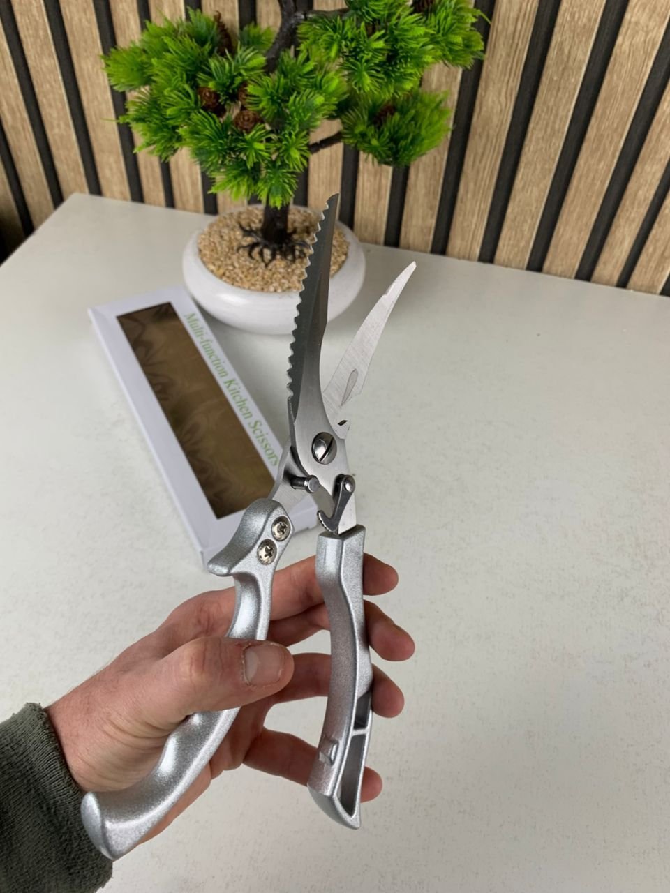 Ciseaux de cuisine en acier inoxydable avec manche en aluminium – مقص تقطيع اللحوم - الصورة 3