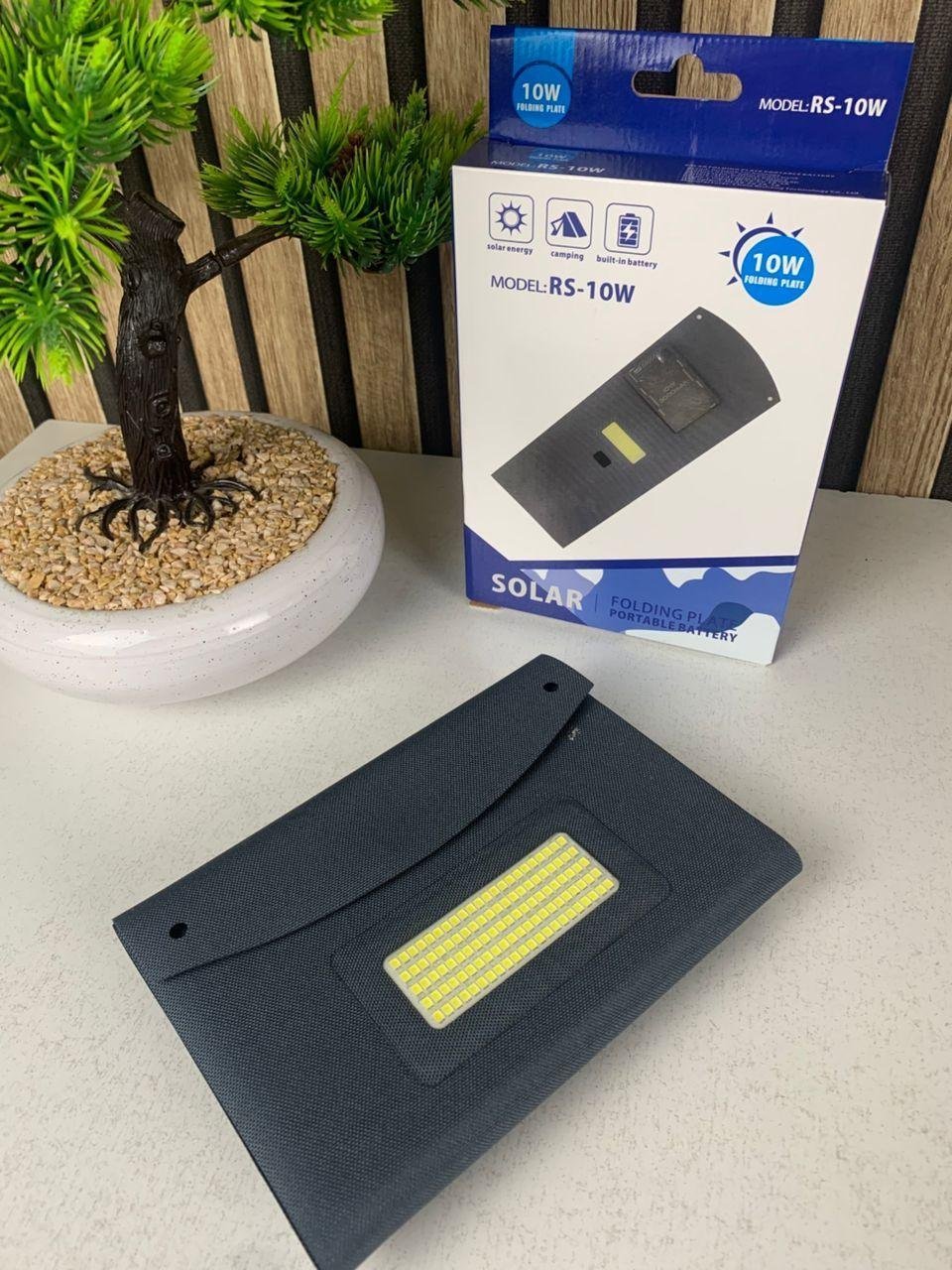 Panneau solaire USB pliable et portable capacité 3000mAh 10W – وحدة طاقة تشحن بالطاقة الشمسية - الصورة 3