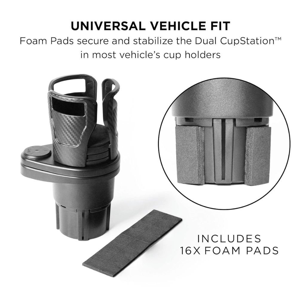 Porte-Gobelet Voiture Extensible 2-en-1 avec Base Rotative à 360° – حامل أكواب مزدوج قابل للتوسيع - الصورة 4