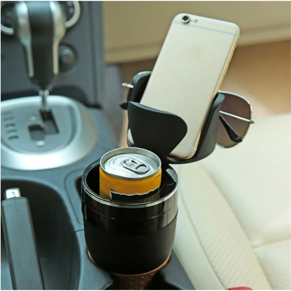 Porte-gobelet Multi intelligent réglable 5en1 pour voiture, rangement accessoires d’intérieur de voiture - الصورة 3
