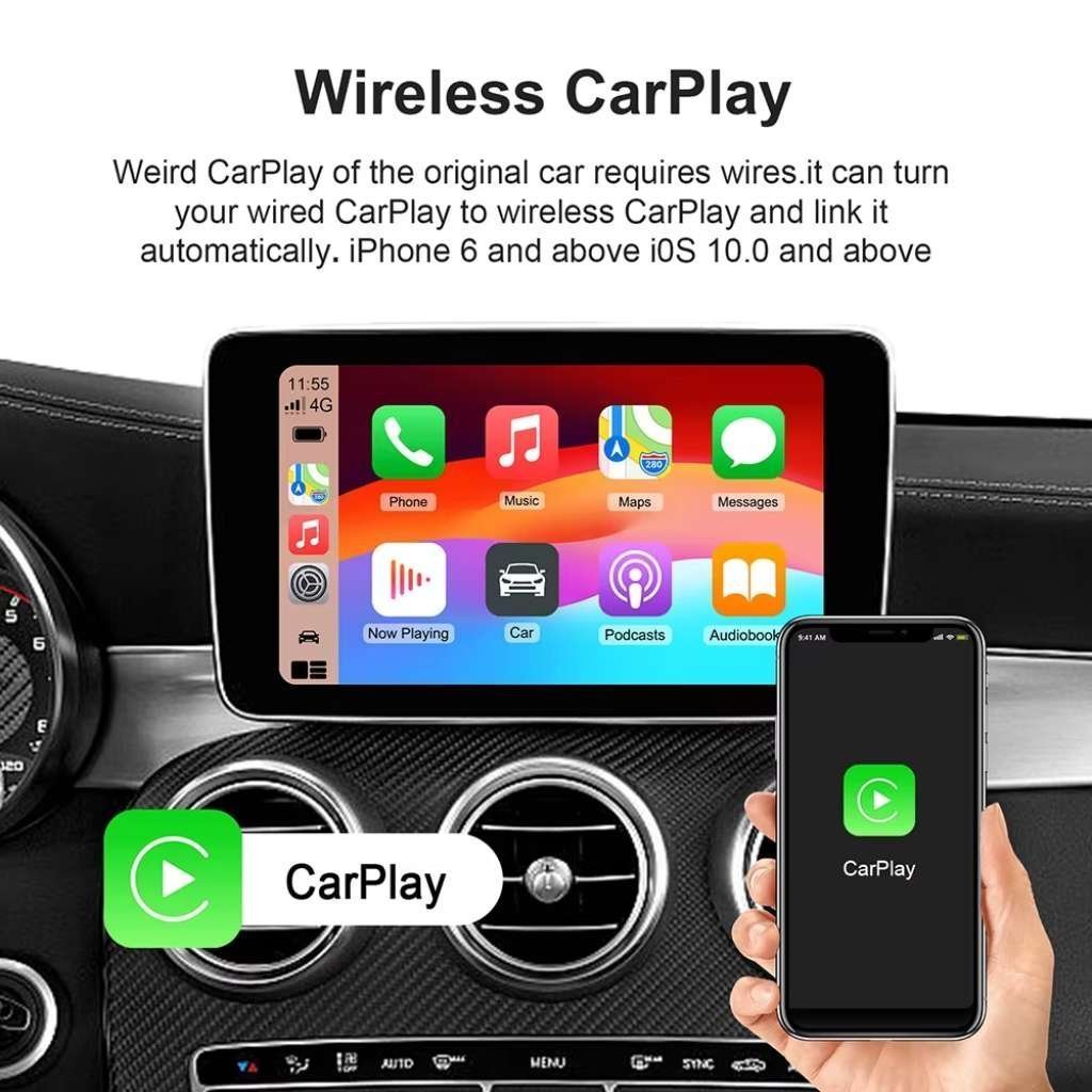 Box CarPlay Sans Fil Android 13 pour Voiture Stockage 32GB + 2GB RAM – جهاز ميديا بنظام أندرويد 13 - الصورة 3