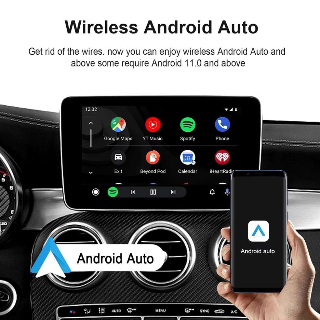 Box CarPlay Sans Fil Android 13 pour Voiture Stockage 32GB + 2GB RAM – جهاز ميديا بنظام أندرويد 13 - الصورة 2