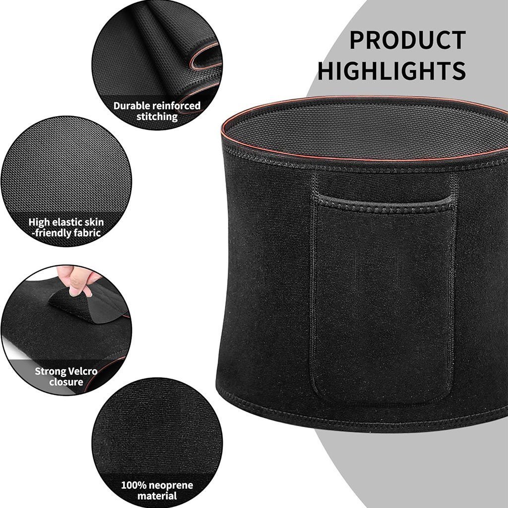 Ceinture de sudation pour Homme et Femme avec Poche Extérieure – حزام تنحيف - الصورة 5