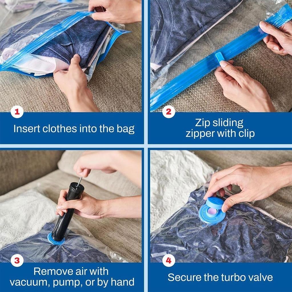 Pack de 5 Sacs Sous-Vide refermables et réutilisables + Pompe Inclus – طقم أكياس ضغط الهواء - الصورة 5