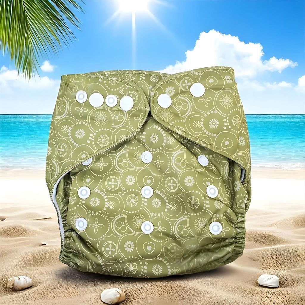 Couche bébé lavable et réutilisable pour Plage et Piscine – حفاضة الرضيع للمسبح - الصورة 7