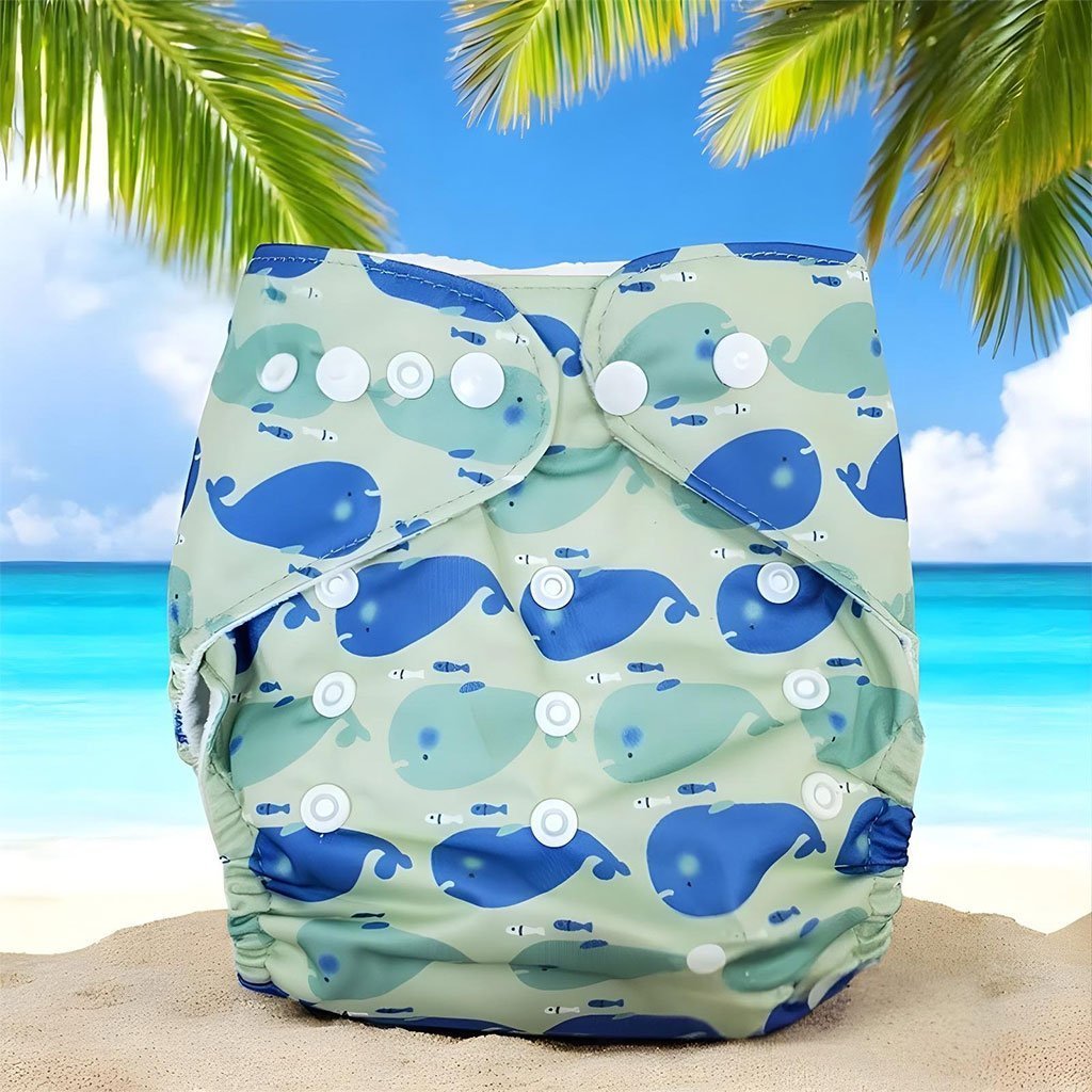Couche bébé lavable et réutilisable pour Plage et Piscine – حفاضة الرضيع للمسبح - الصورة 8